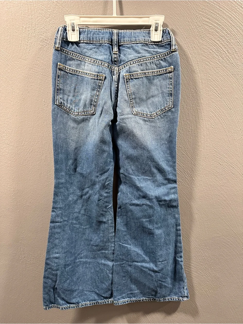 Old Navy Girls Light Blue Distressed Flare Jeans